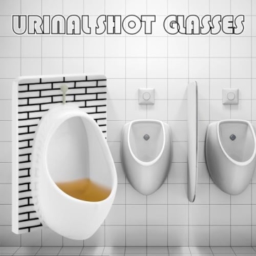Funny Urinal Shot Glasses Set - Gag Gifts for Adults