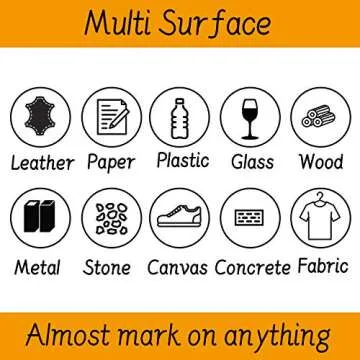 TFIVE Paint Pens Paint Markers Never Fade Quick Dry and Permanent, 12 Color Oil-Based Waterproof Paint Marker Pen Set for Rock Painting, Ceramic, Wood, Fabric, Plastic, Canvas, Glass, Mugs