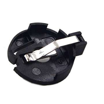 LampVPath (Pack of 12 CR2032 2025 2015 Battery Holder, Coin Cell Button Socket Holder Case, CR2032 2025 2015 Coin Cell Button Battery Holder with 2 Pin Solder Mounting Lead