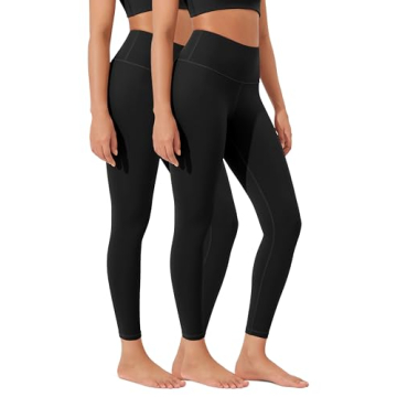 ODODOS ODLEX 2-Pack High Waist 7/8 Length Workout Leggings for Women, 25" Tummy Control Atheltic Yog...