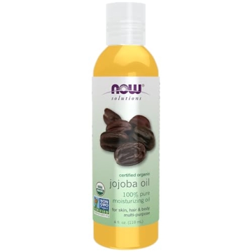 NOW Solutions Organic Jojoba Oil - 4oz Multi-Purpose Moisturizer for Face, Hair & Body