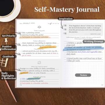 5 MINUTES A DAY Self-Care Journal, Wellness & Daily Reflection Notebook – Gratitude Journal Guided Journal for Women – Self Care Planner, Mental Health Journal with Mood Tracker – A5 Size (Pink)