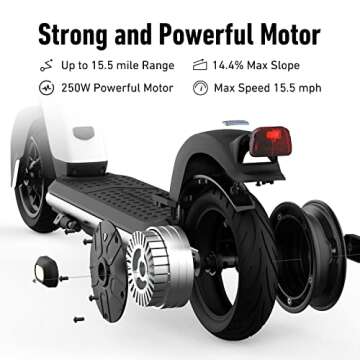 NIU KQi1 Pro Electric Scooter for Adults - 250W Power, 15.5 Miles Range, Max Speed 15.5MPH, 9' Tires, Dual Brakes, Portable Folding Commuting E Scooter, UL Certified