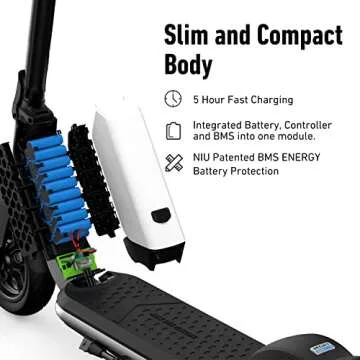 NIU KQi1 Pro Electric Scooter for Adults - 250W Power, 15.5 Miles Range, Max Speed 15.5MPH, 9' Tires, Dual Brakes, Portable Folding Commuting E Scooter, UL Certified
