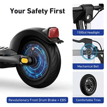 NIU KQi1 Pro Electric Scooter for Adults - 250W Power, 15.5 Miles Range, Max Speed 15.5MPH, 9' Tires, Dual Brakes, Portable Folding Commuting E Scooter, UL Certified