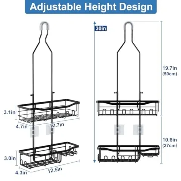 Joqixon Upgraded Adjustable Shower Caddy for All Bottles