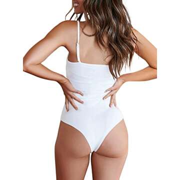 REORIA Women's Summer Sexy Adjustable Spaghetti Strap Square Neck Sleeveless Party Club Night Shirts...