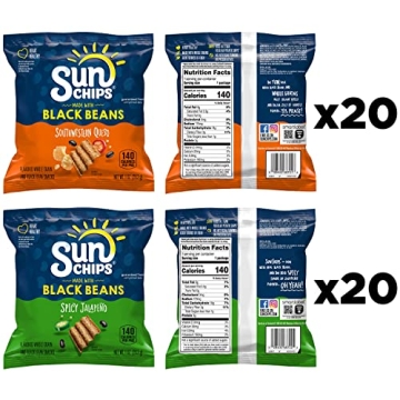 SunChips Black Bean Variety Pack - 40 Count Snacks