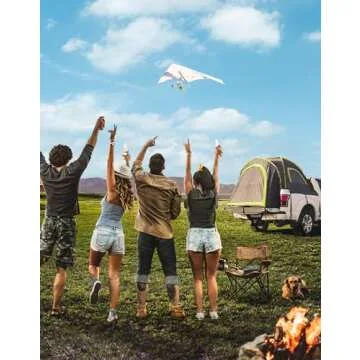 JOYTUTUS Pickup Truck Tent 5ft 2.0, Waterproof PU2000mm Double Layer for 2 Person, Portable Truck Bed Tent with Rainfly, Green, Aluminum Pole