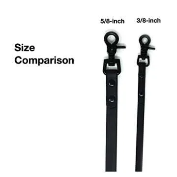 Sarah Says Pets Waterproof Dog Leash | Durable Long Line for Small Dogs and Puppy Under 40 lbs | Long Training Leash for Yard, Beach, Field (Black, 6ft x 3/8")