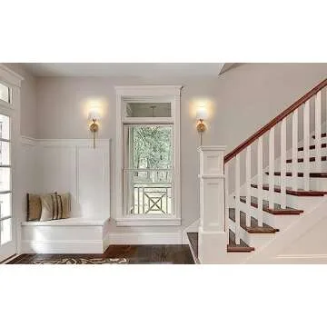 Rechargeable Wall Sconce Set of 2 LED Lights Gold