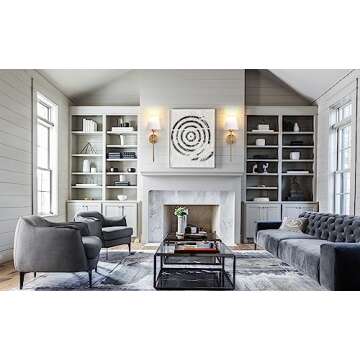 24 Inch Battery Operated Wall Sconce Set Of 2,10 Colors Modes Rechargeable Gold Indoor Decor Fabric Wireless Wall Light Fixtures With Remote Dimmable Wall Lamp For Farmhouse Bedroom(Color : Gold)