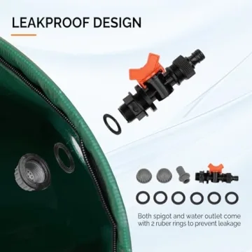 VINGLI 50 Gallon Collapsible Rain Barrel for Sustainable Water