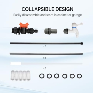 VINGLI 50 Gallon Collapsible Rain Barrel for Sustainable Water
