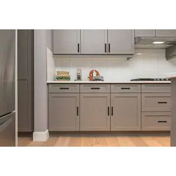 Ravinte 3 Pack 3-3/4 Inch Kitchen Square Cabinet Handles Matte Black Cabinet Pulls Black Drawer Pulls Kitchen Cabinet Hardware Kitchen Handles