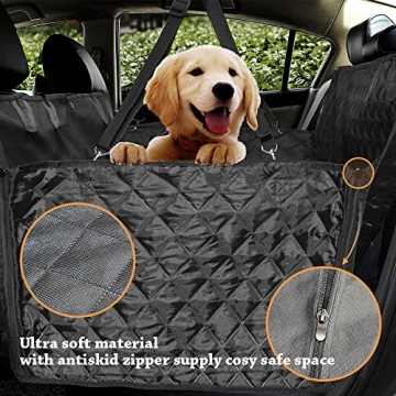 Honest Luxury Quilted Dog Car Seat Cover - Waterproof & Easy Clean