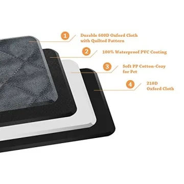 Honest Luxury Quilted Dog Car Seat Cover - Waterproof & Easy Clean