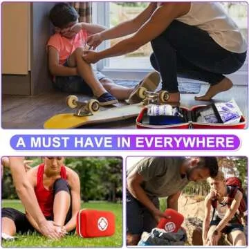 First Aid Kit for Home Hiking Camping Outdoor Sport, 275 Pieces Survival Supplies Emergency Kit, Mini Gear Bag with Basic First-aid Essentials for Emergency Cases angel wish