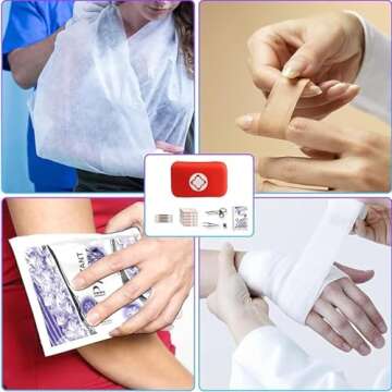 First Aid Kit for Home Hiking Camping Outdoor Sport, 275 Pieces Survival Supplies Emergency Kit, Mini Gear Bag with Basic First-aid Essentials for Emergency Cases angel wish