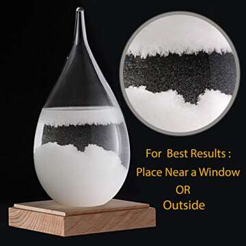 Constantinople Storm Glass Weather Predictor - Weather Glass Predictor 2 in 1 Set | Unique Office and Home Decor | Weather Predicting Storm Glass | Large and Small Decorative Weather Forecaster Glass