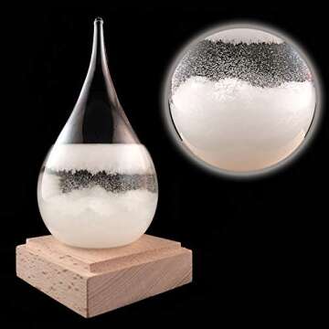 Constantinople Storm Glass Weather Predictor - Weather Glass Predictor 2 in 1 Set | Unique Office and Home Decor | Weather Predicting Storm Glass | Large and Small Decorative Weather Forecaster Glass