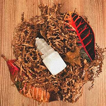 Pachamama Essentials Selenite Tower 4" Tall Skyscraper Healing Crystal Stone Reiki Meditation Energy Protection