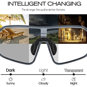 Comfortable Photochromic Cycling Glasses for All Outdoor Activities