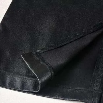 Trendy High Waisted A-Line Faux-Leather Skirt for Women