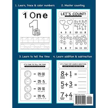 Kindergarten Math Activity Workbook: For Kindergarten and Preschool Kids Learning The Numbers And Ba...