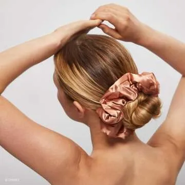 Kitsch x Disney Satin Scrunchies for Women - No Crease Hair Ties for Girls | Scrunchies For All Hair Types and Textures, Perfect for Day or Night - 2 Pcs, Desert Crown