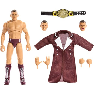 Mattel WWE Ultimate Edition Action Figure & Accessories - Gunther 6-inch Collectible with Swappable ...