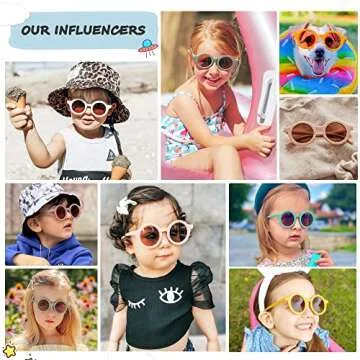 SOJOS Round Polarized Kids Sunglasses UV400 Protection
