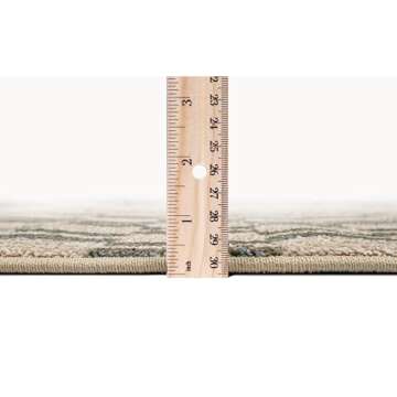 Jenni Yolo Home Hilda Area Rug - 5'3" x 7' Green Rectangle, Modern Geometric Blocks, Stain-Resistant...