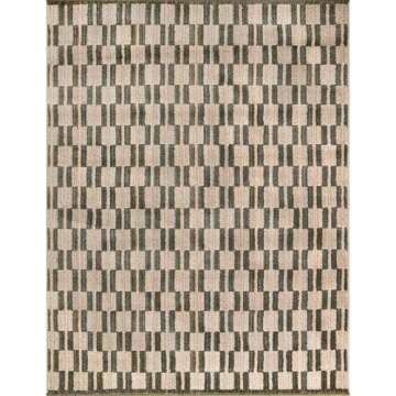Jenni Yolo Home Hilda Area Rug - 5'3" x 7' Green Rectangle, Modern Geometric Blocks, Stain-Resistant, Non-Shedding, Easy to Clean, Soft, Durable Rug for Living Room, Bedroom, or Indoor Home Décor