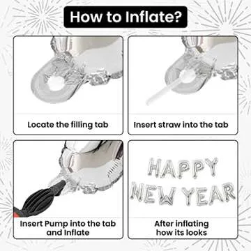 KatchOn, Silver Happy New Year Balloons - 16 Inch | New Years Balloons 2025, NYE Decorations 2025, New Years Eve Party Supplies 2025 | Happy New Year Decorations 2025 | New Years Decorations 2025