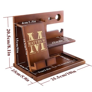 Premium Personalized Wood Docking Station for Gifts