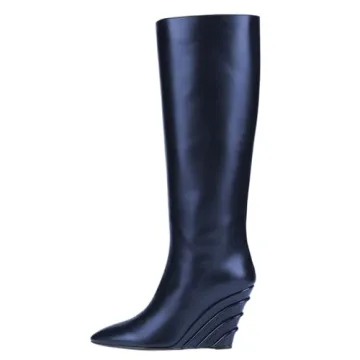 Stylish Wedge Heel Knee High Boots - Perfect for All Occasions