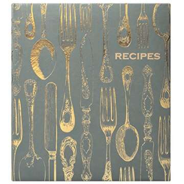 Eccolo Recipe Binder, 3 Ring Recipe Organizer for The Kitchen with Clear Plastic Sleeves Protectors,...