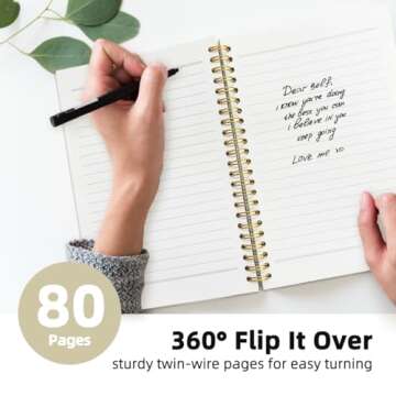 FLVGE Pink Bow Coquette Journal Notebook, Preppy Pink Aesthetic Notebook Journal for Women, Pink Office Supplies, Cute Notebook, 5.5x8.3 Inch