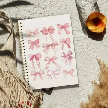 FLVGE Pink Bow Coquette Journal Notebook — Stylish & Functional