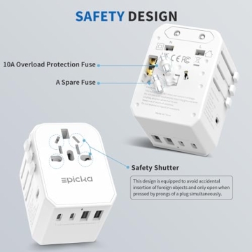 EPICKA Universal Travel Adapter for Global Charging Needs