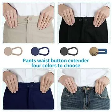 Ceryvop 12 PCS Button Extenders for Comfortable Waist Expansion