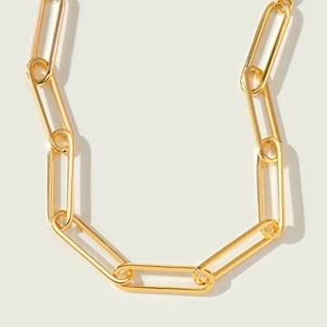 MEVECCO Women's Adjustable 14K Gold Paperclip Bracelet