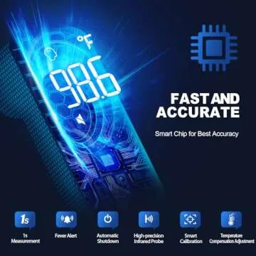 No-Touch Thermometer for Adults and Kids, Digital Accurate Baby Thermometer with Fever Alarm, 1 Second Fast Result, FSA HSA Eligible, Easy to use, 2 in 1 Mode