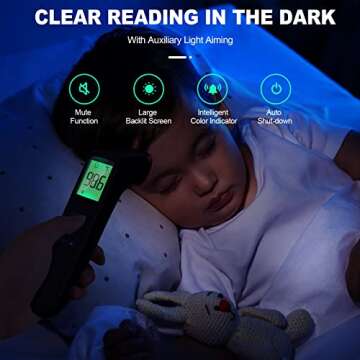 No-Touch Thermometer for Adults and Kids, Digital Accurate Baby Thermometer with Fever Alarm, 1 Second Fast Result, FSA HSA Eligible, Easy to use, 2 in 1 Mode