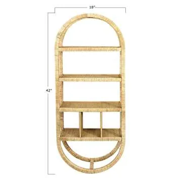 Creative Co-op Rattan Wall Shelf for Stylish Storage