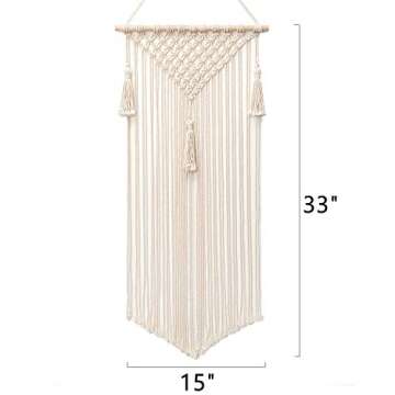 Stylish Mkono Macrame Hair Bow Holder for Kids Room