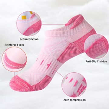 Yojoom Women's Cushioned Ankle Socks - 6 Pairs