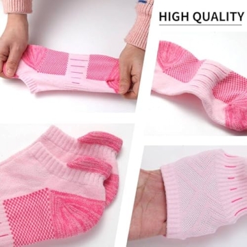 Yojoom Women's Cushioned Ankle Socks - 6 Pairs