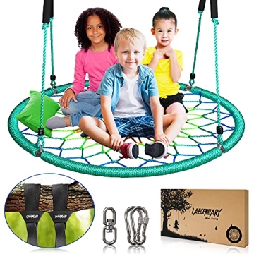 LAEGENDARY Saucer Swing for All Ages - Holds 700 lbs